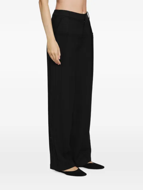 YEHUAFAN raw-edge wide-leg trousers