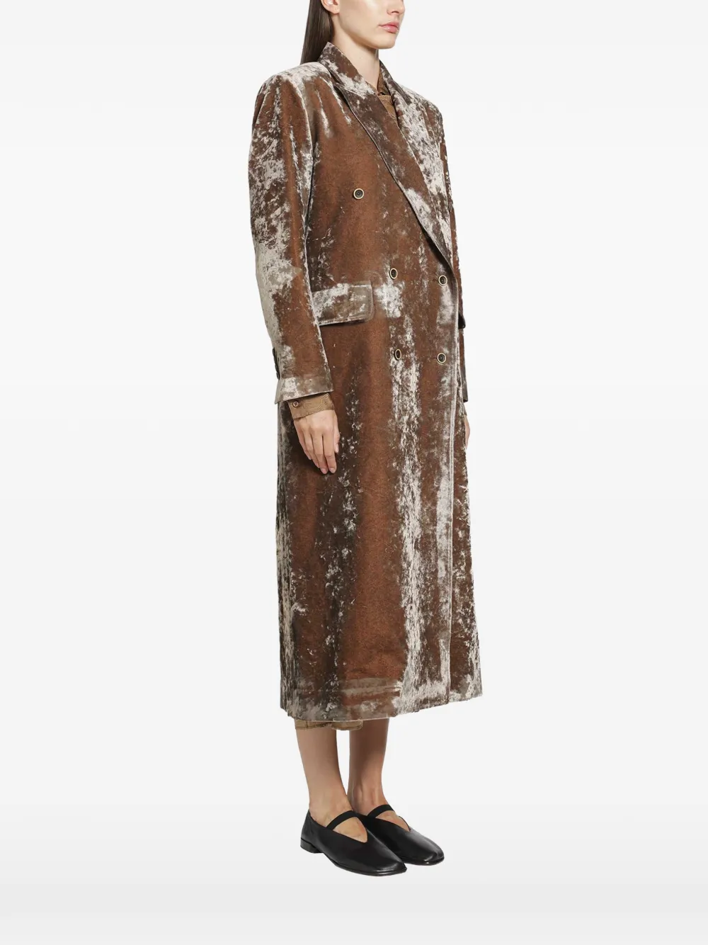 Uma Wang Camelot Double-breasted Coat In Pink