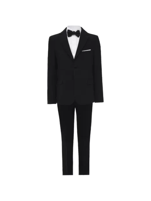 Moustache single-breasted satin-lapel suit