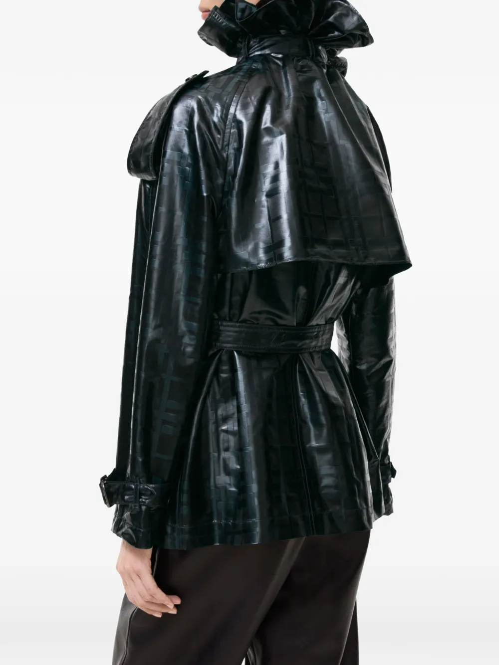 Burberry Check-pattern jacket Zwart