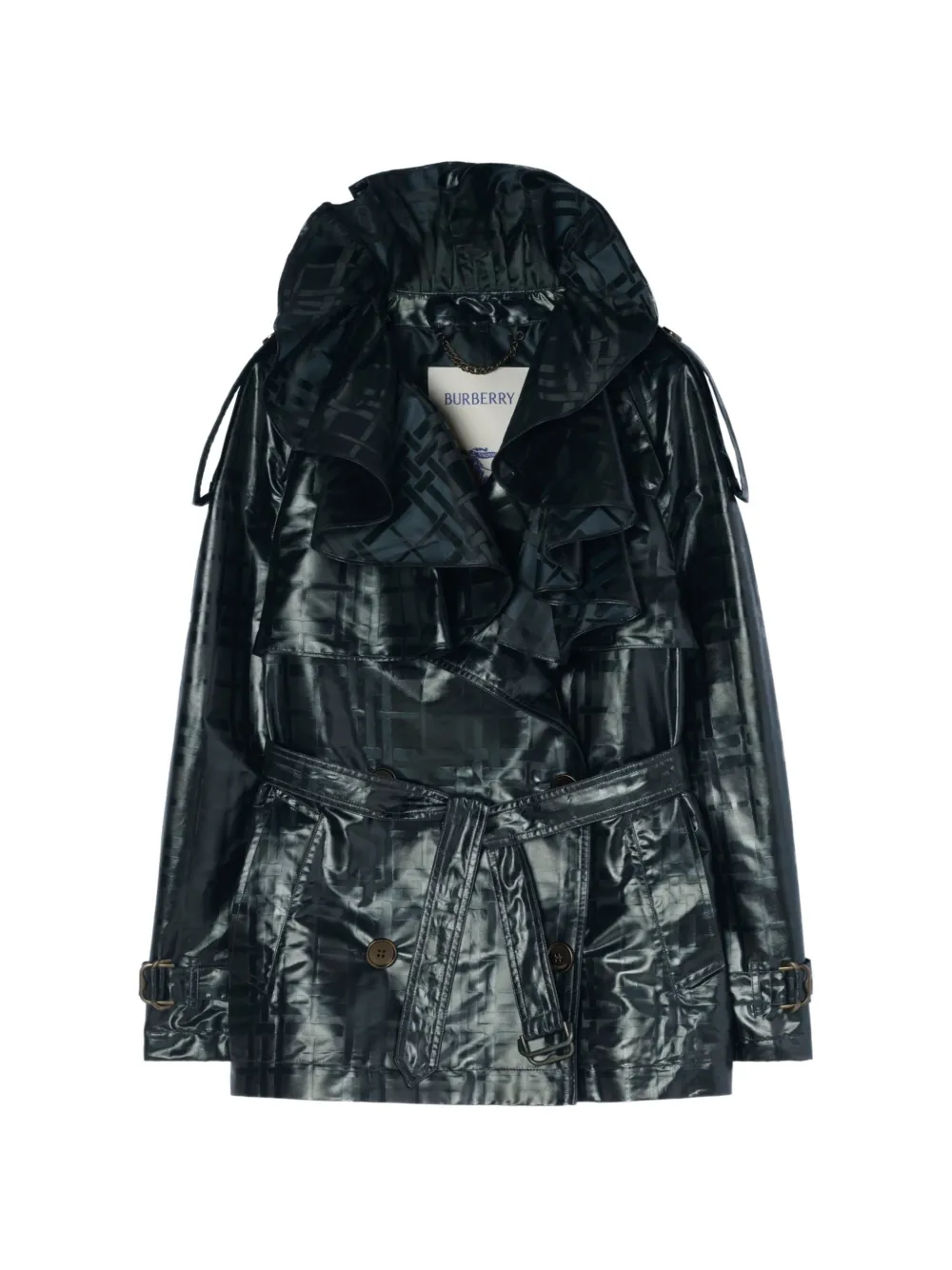 Burberry Check-pattern Jacket In Schwarz