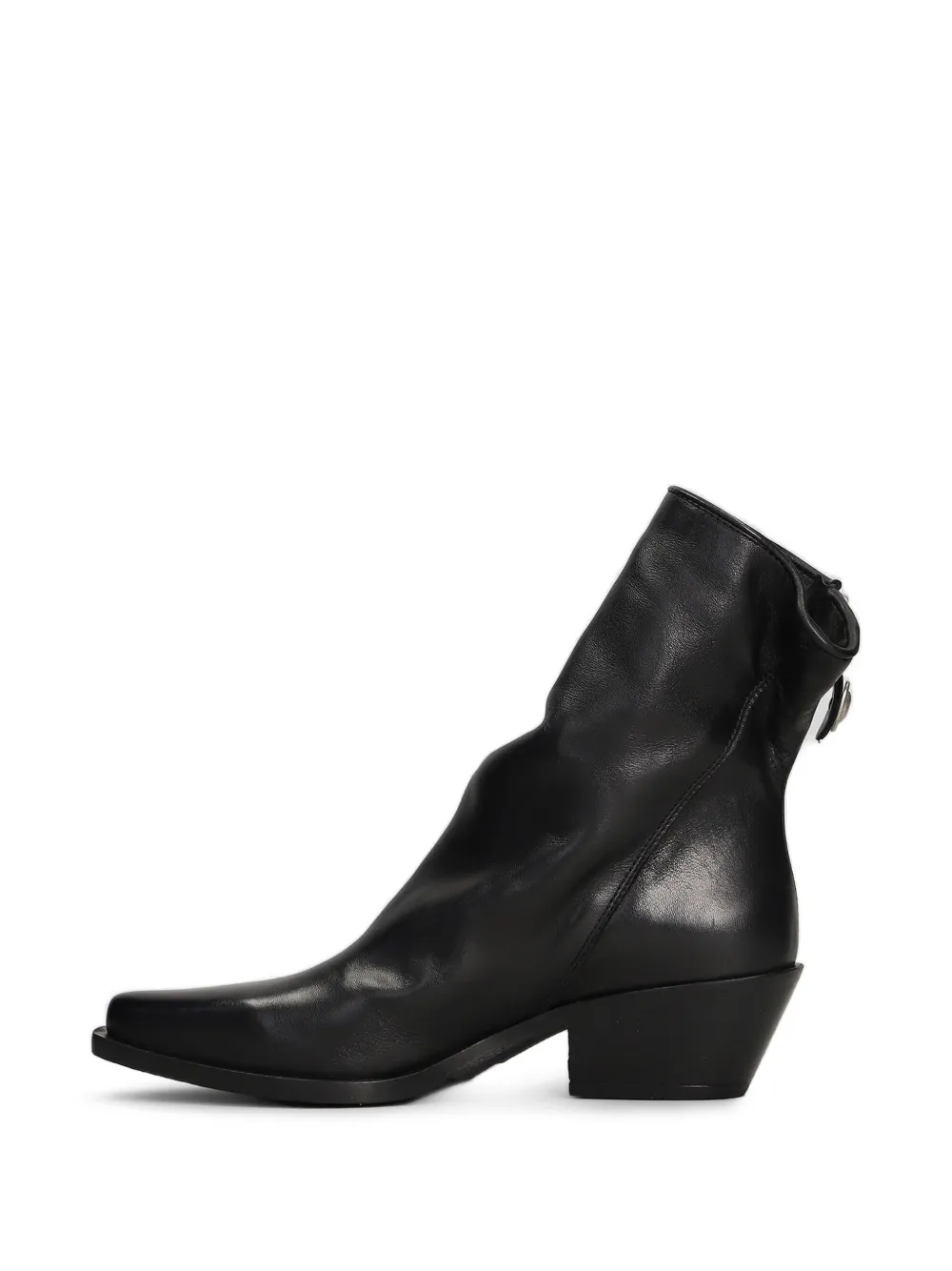 Metisse pointed-toe ankle boots Zwart