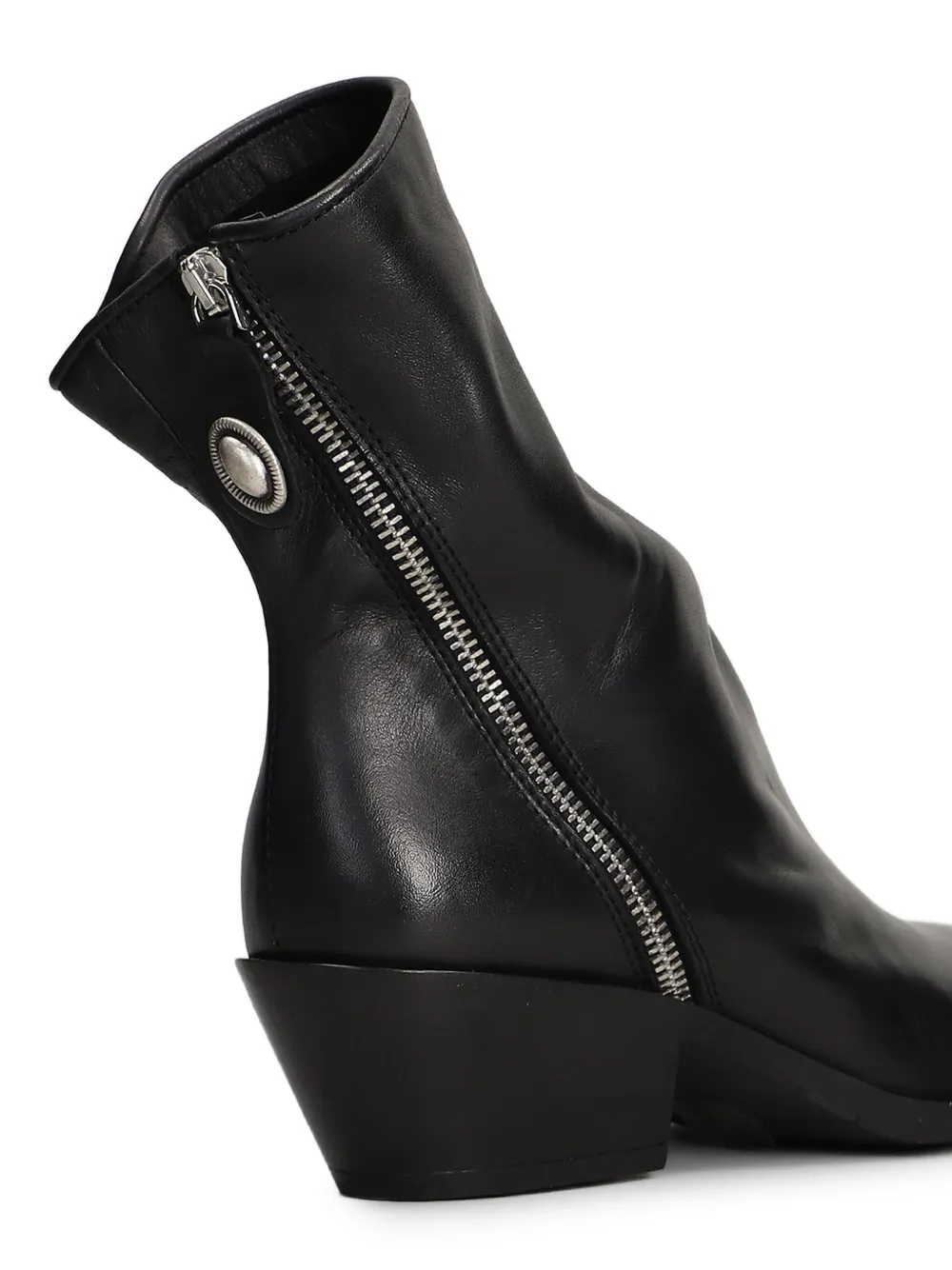 Metisse pointed-toe ankle boots Zwart