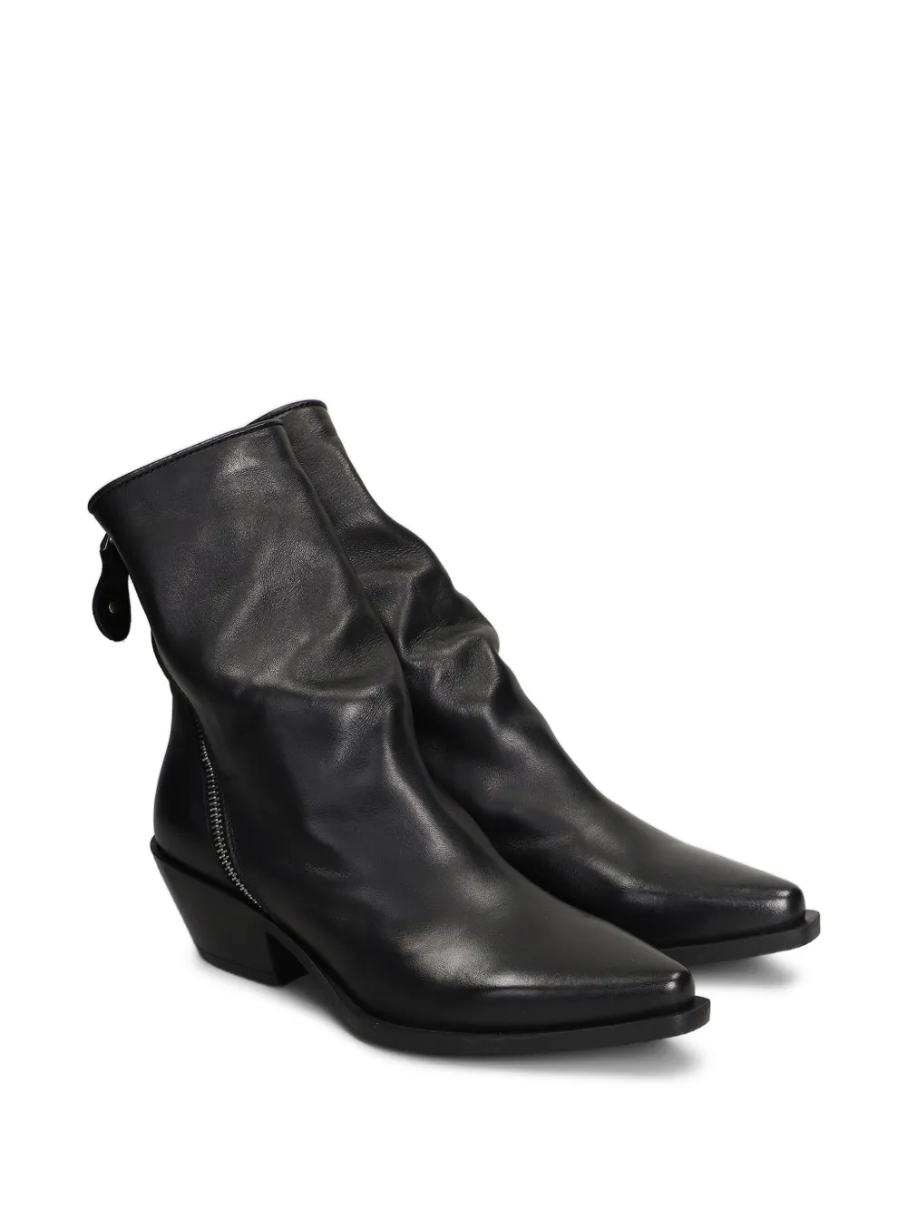 Metisse pointed-toe ankle boots Zwart