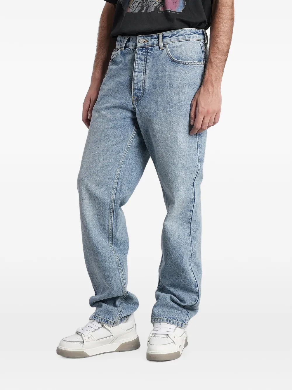 Represent Heaton jeans met logo-patch Blauw