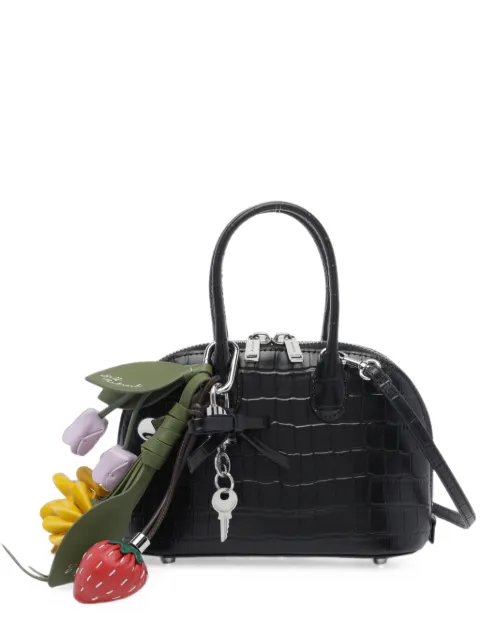 Self-Portrait embossed-leather handbag
