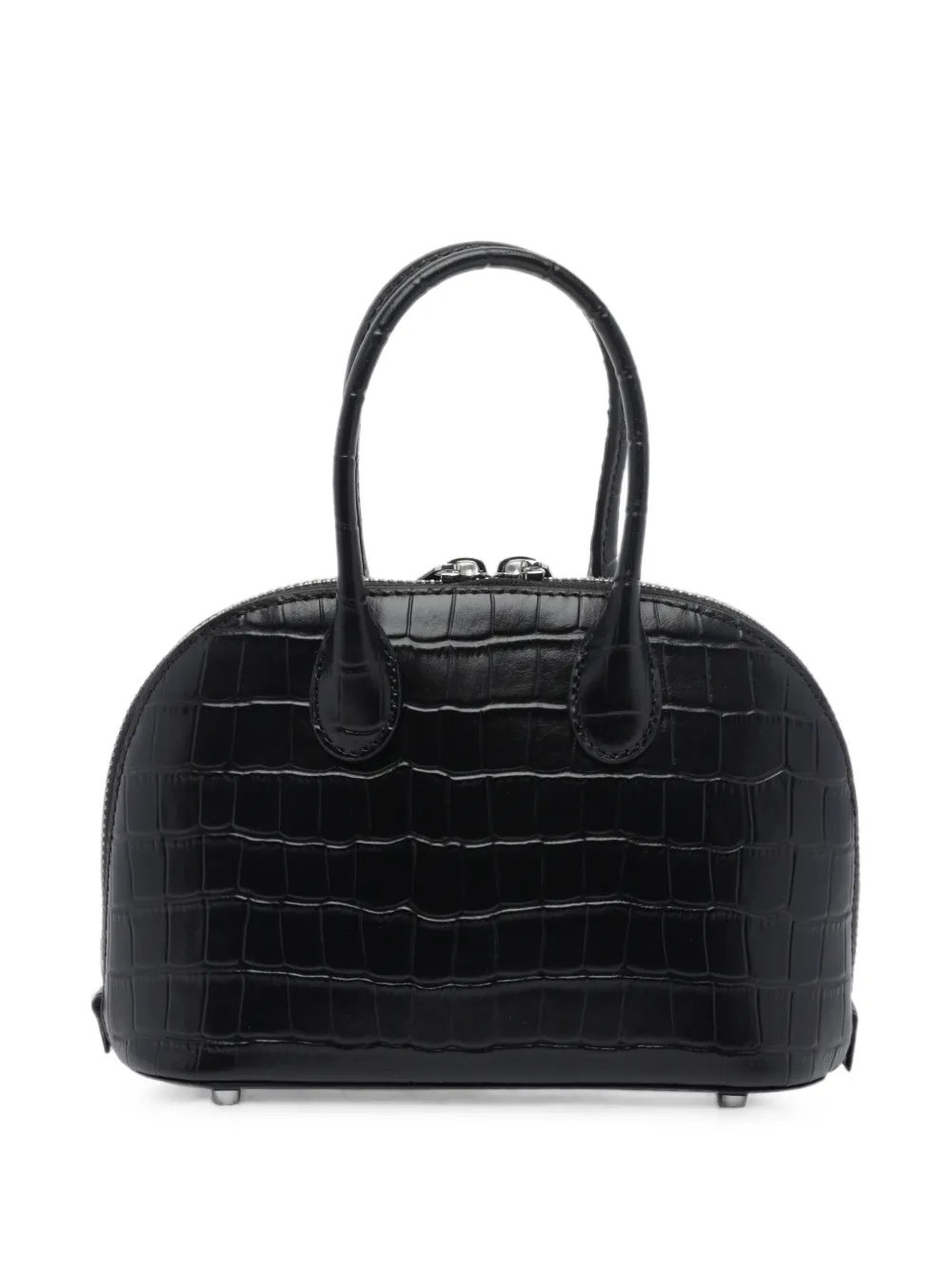 Self-Portrait embossed-leather handbag Zwart