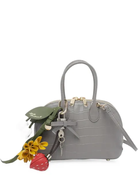 Self-Portrait embossed-leather handbag