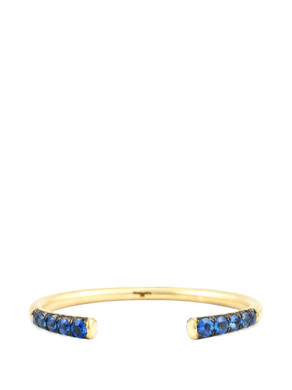 Sylva & Cie Athena Sapphire Bangle Bracelet In Gold