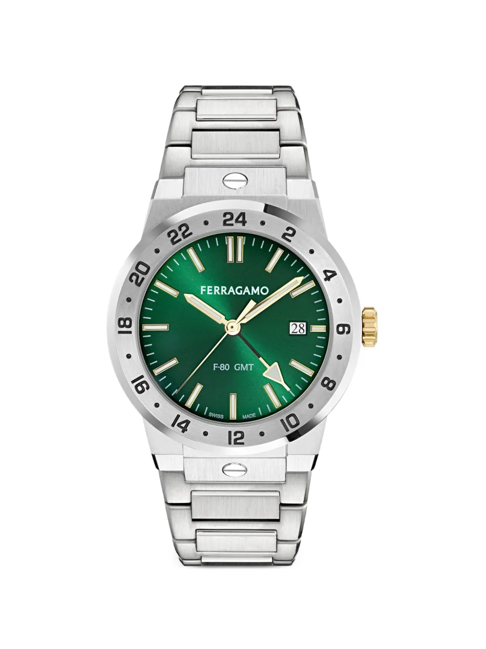 Ferragamo montre F-80 GMT 41 mm - Vert Ferragamo montre F-80 GMT 41 mm - Vert