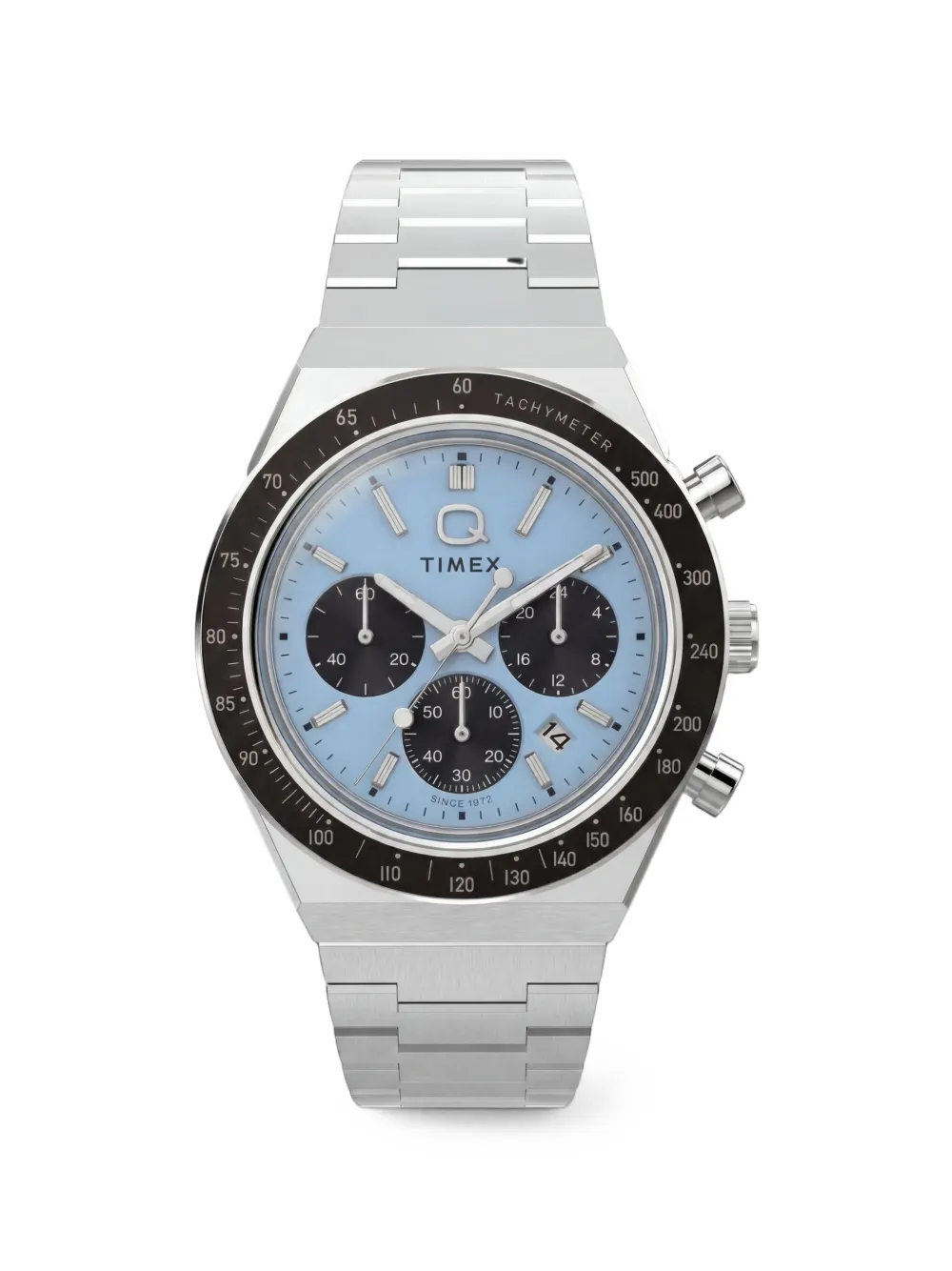 Timex Q Chronograph 40mm Watch In Metallic