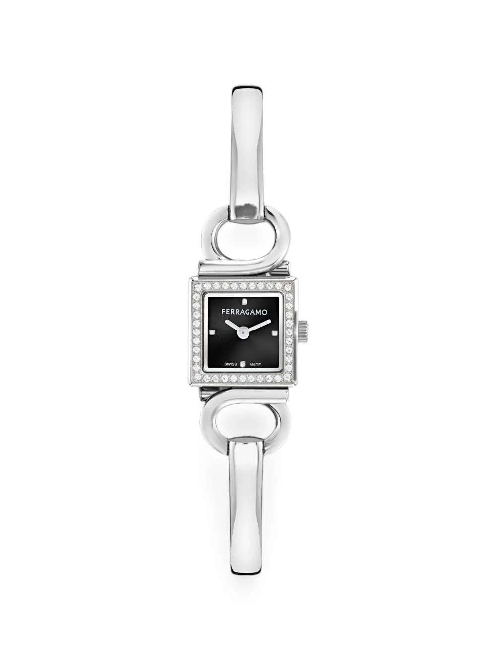 Ferragamo montre Gancio Evo Bangle 18 mm - Noir Ferragamo montre Gancio Evo Bangle 18 mm - Noir