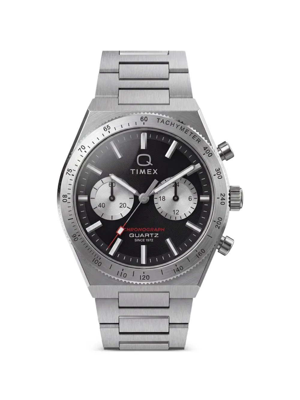 Timex Q Continental Chronograph 36mm Watch In Metallic