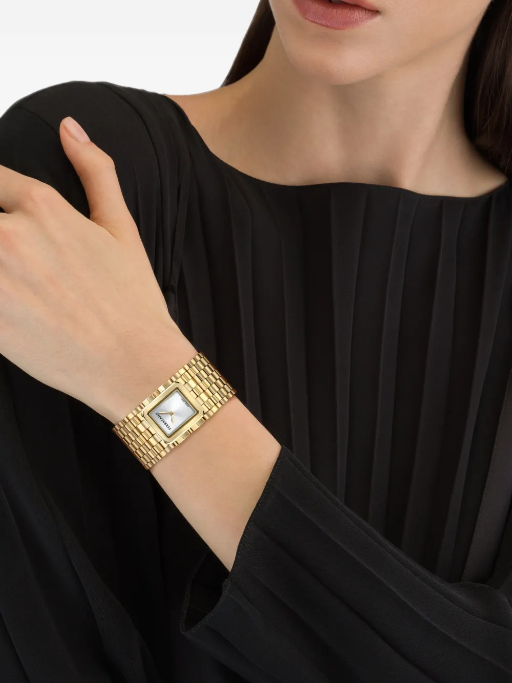 Ferragamo Manchette 21.5mm Watch In Gold