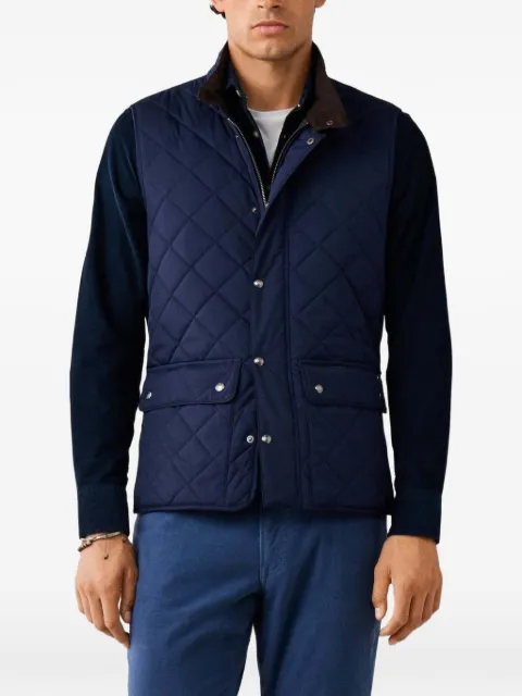 Hackett London Kinloch diamond-quilted gilet