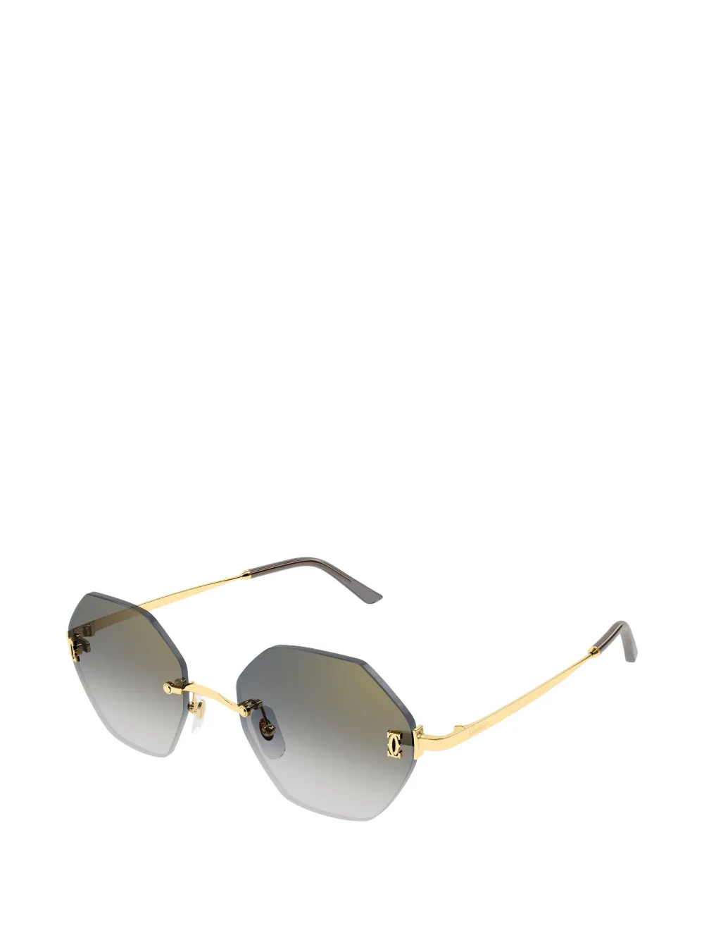 Cartier Eyewear rimless geometric-frame sunglasses - Oro