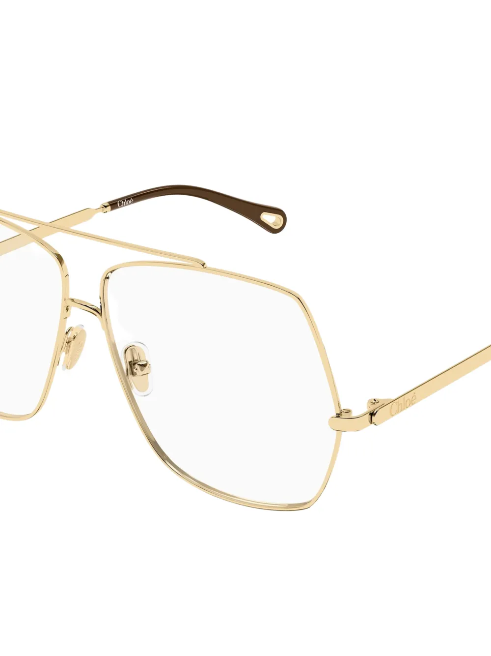 Chloé Eyewear Aly zonnebril met pilotenmontuur Goud