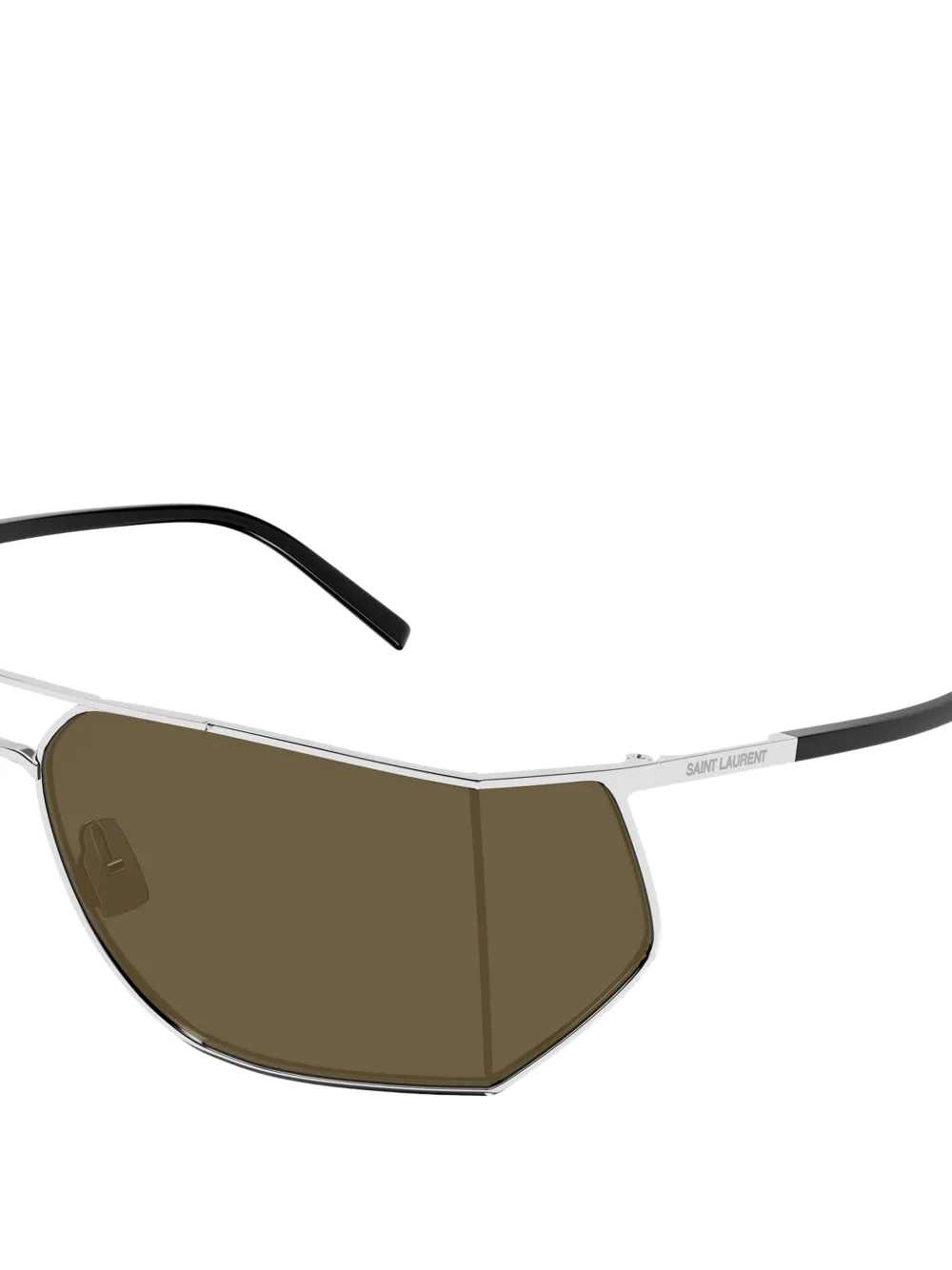 Saint Laurent Eyewear SL750 zonnebril met geometrisch montuur Zilver
