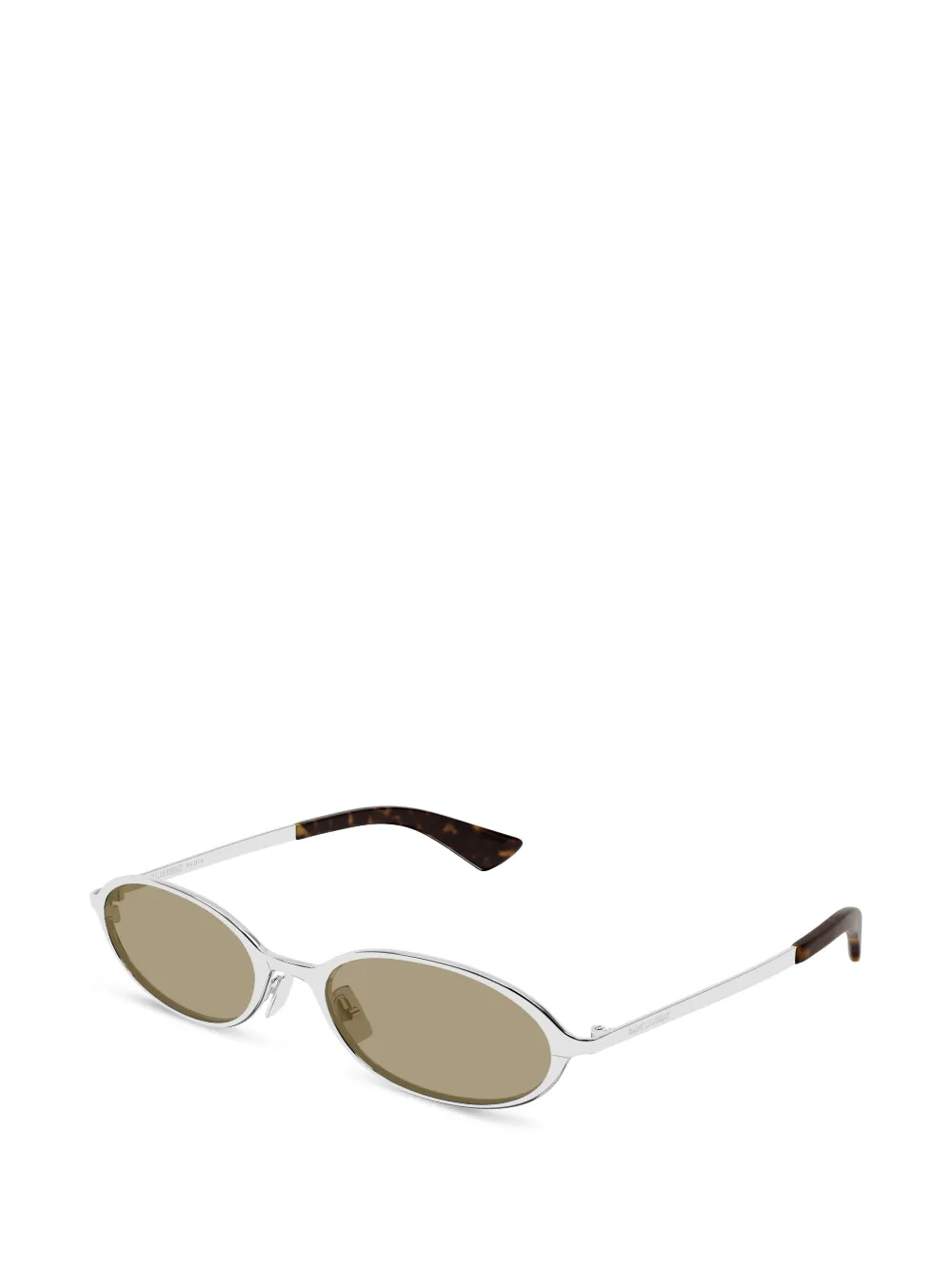 Saint Laurent Eyewear Sonnenbrille mit ovalem Gestell - Silber