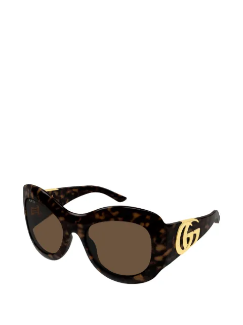 Gucci Eyewear Double G 蝴蝶形镜框太阳眼镜