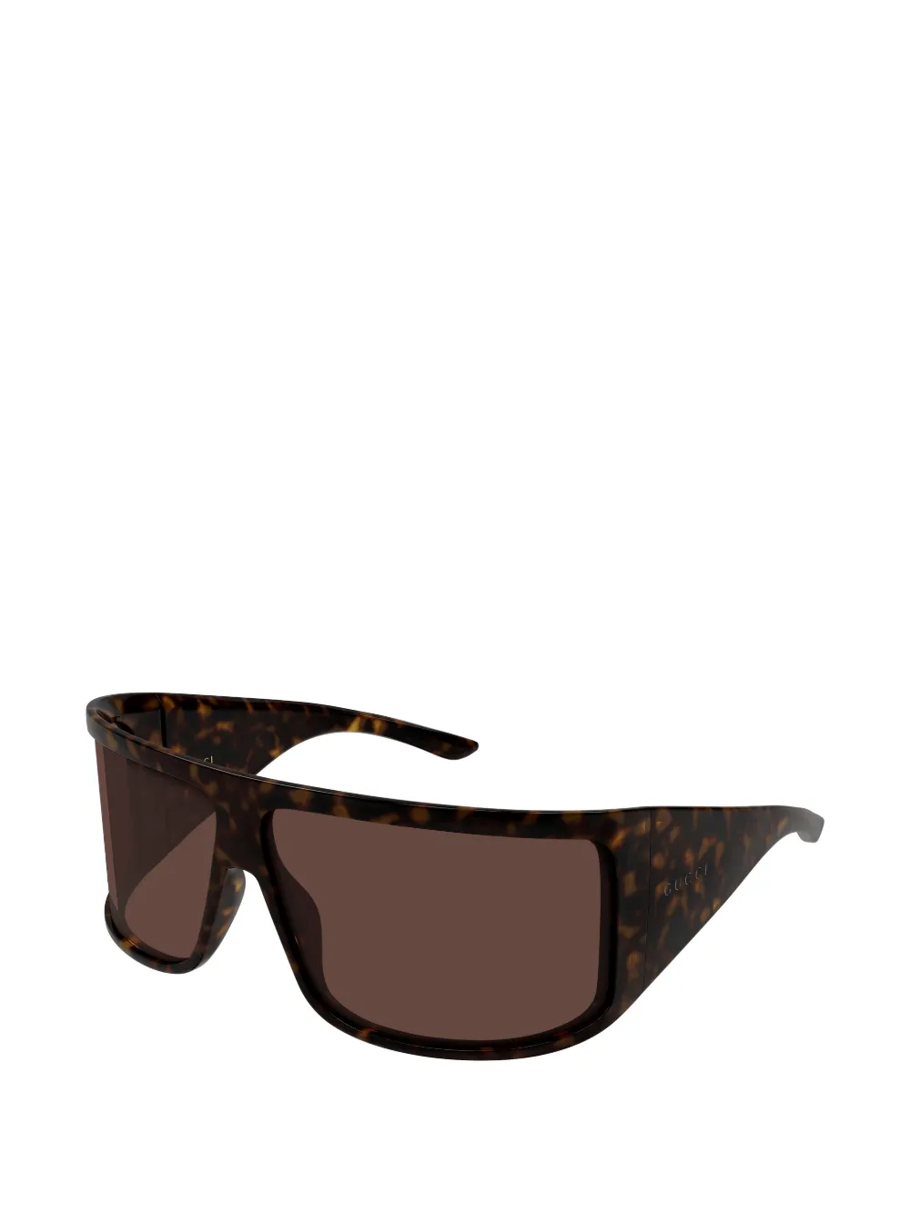 Gucci Eyewear Eckige Sonnenbrille in Schildpattoptik - Braun