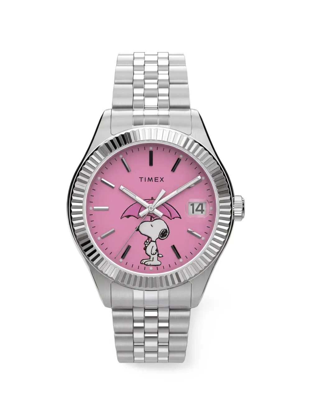 TIMEX x Peanuts® montre Legacy Snoopy 34 mm en acier inoxydable - Rose TIMEX x Peanuts® montre Legacy Snoopy 34 mm en acier inoxydable - Rose