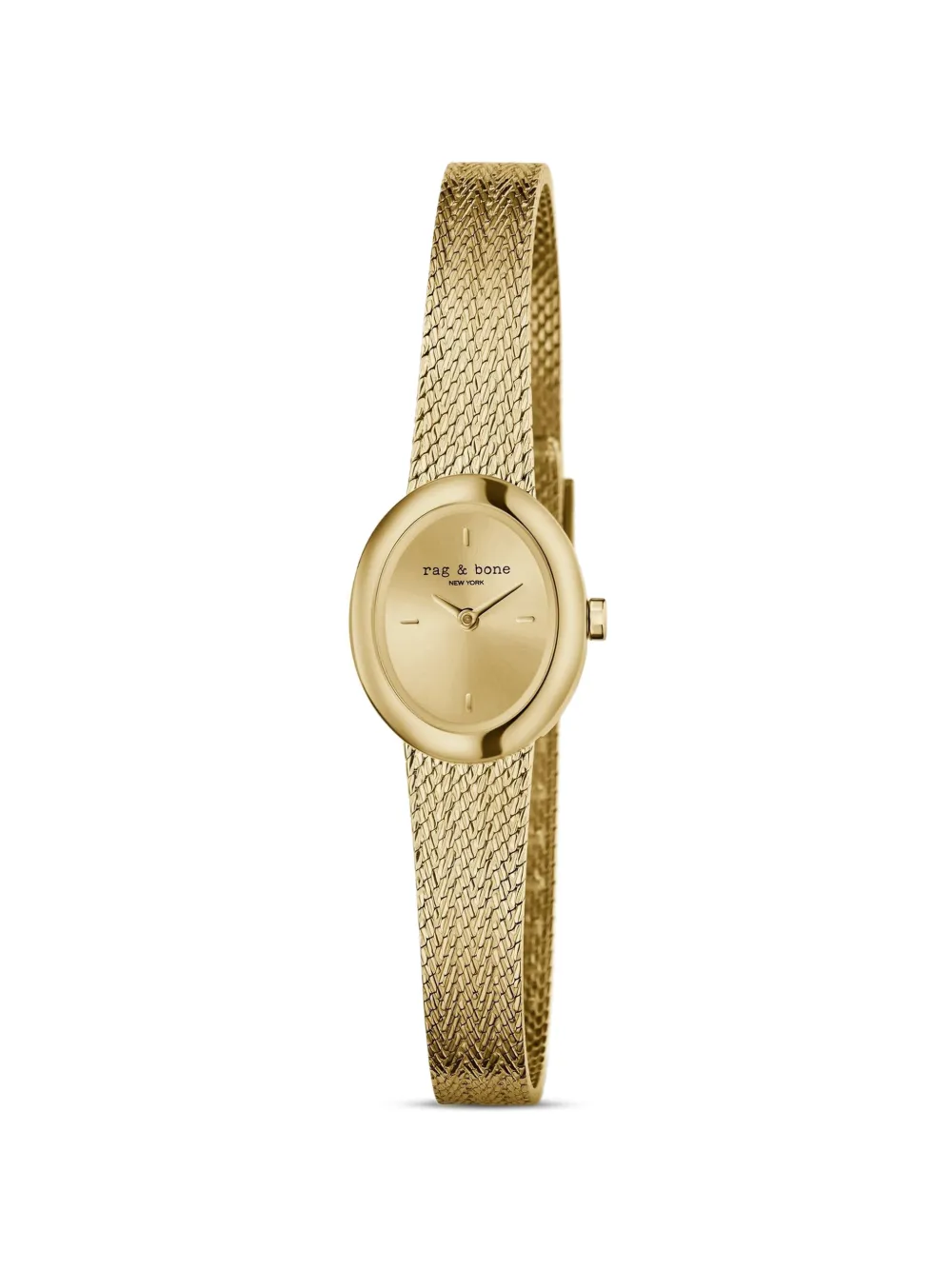 rag & bone montre Aria 22 mm à chevrons en mesh - Or rag & bone montre Aria 22 mm à chevrons en mesh - Or