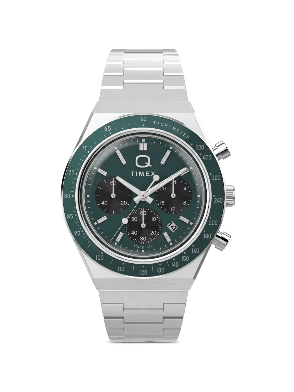 Timex Q Chronograph 40mm Watch In Metallic