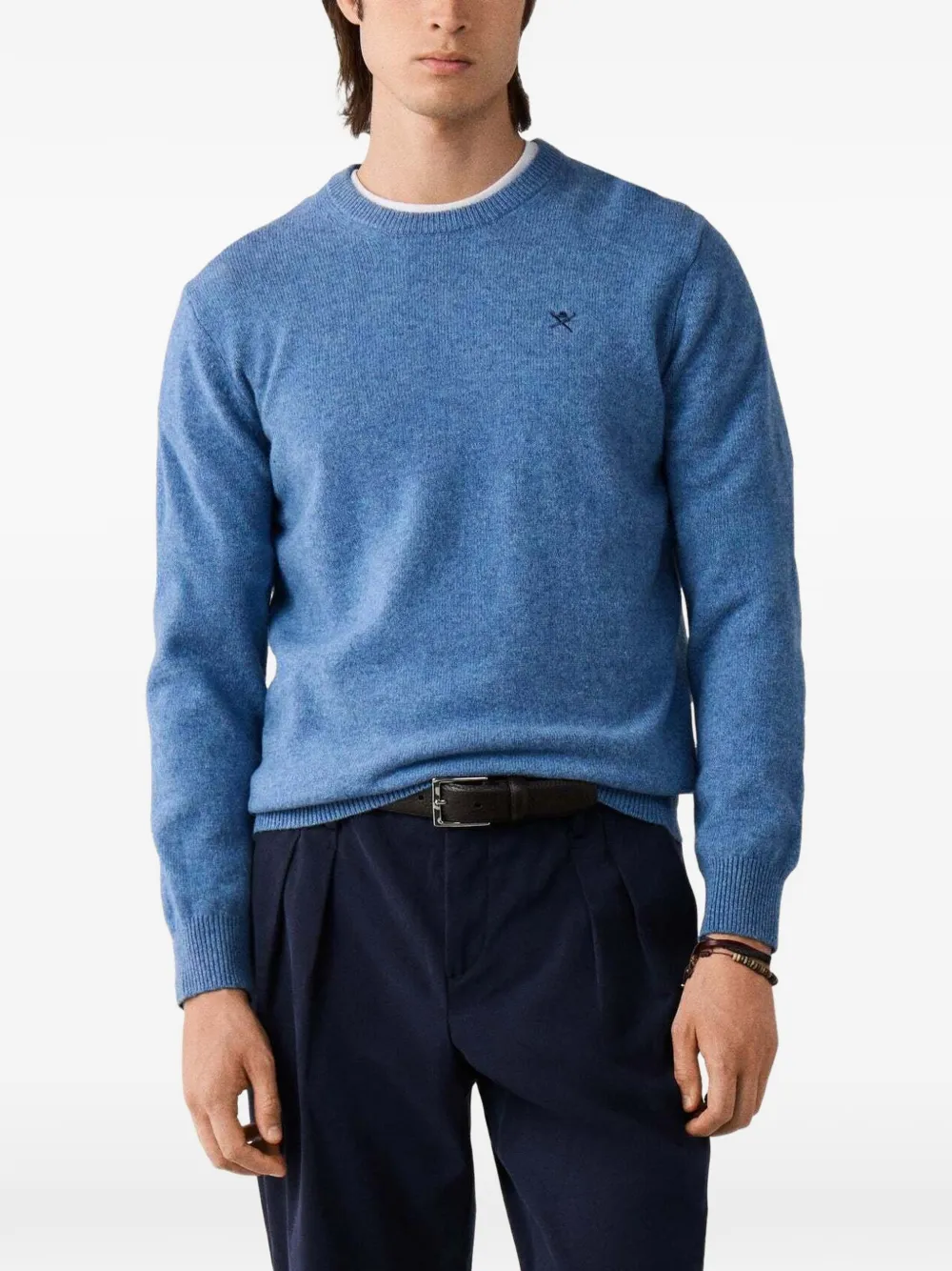 Hackett London Crew-neck Sweater In Blue