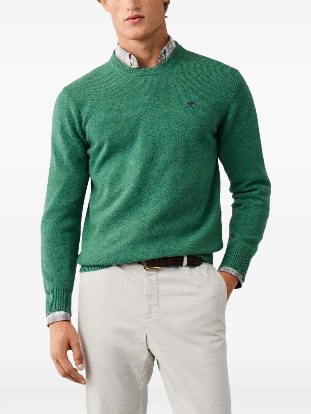 Hackett London Crew-neck Sweater In Green