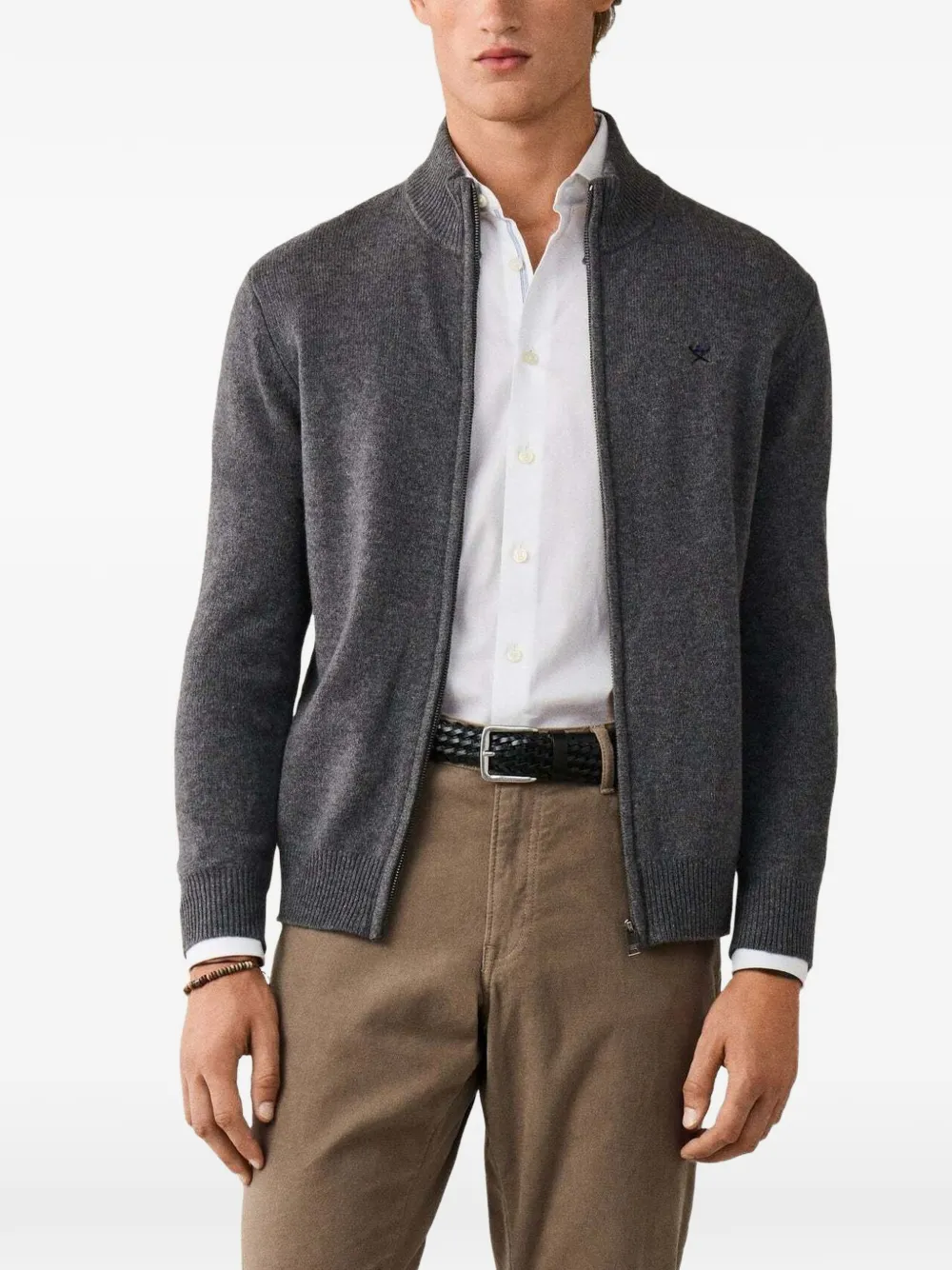 Hackett London zip-up cardigan