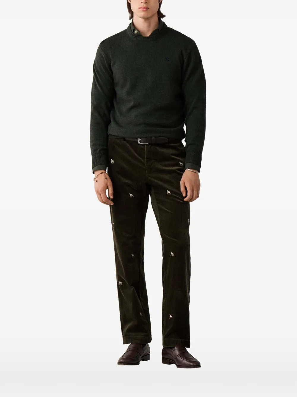 Hackett London Crew-neck Sweater In Green