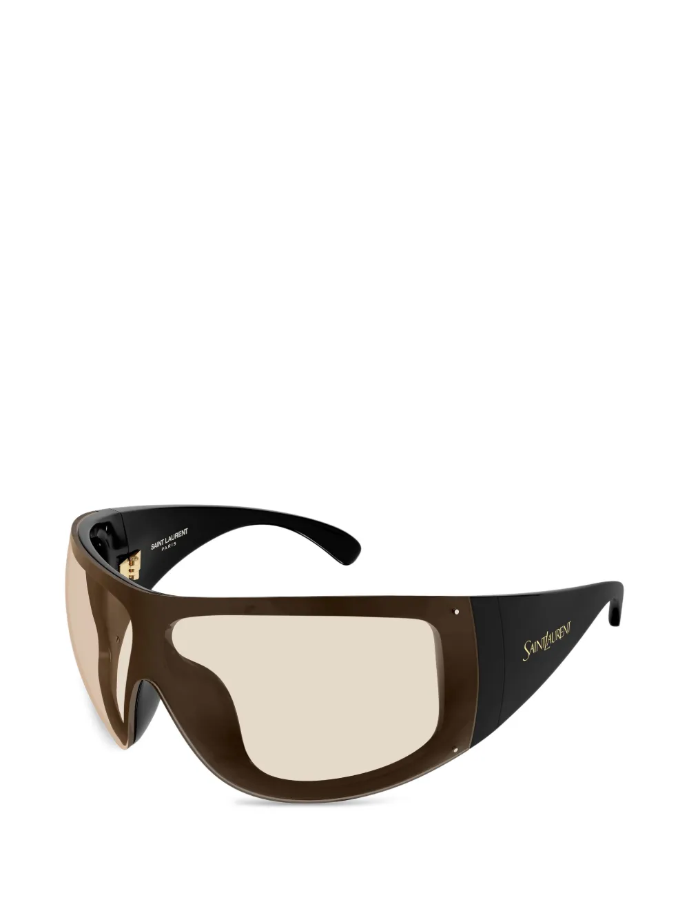 Saint Laurent Eyewear SL914 zonnebril met schildvormig montuur Zwart