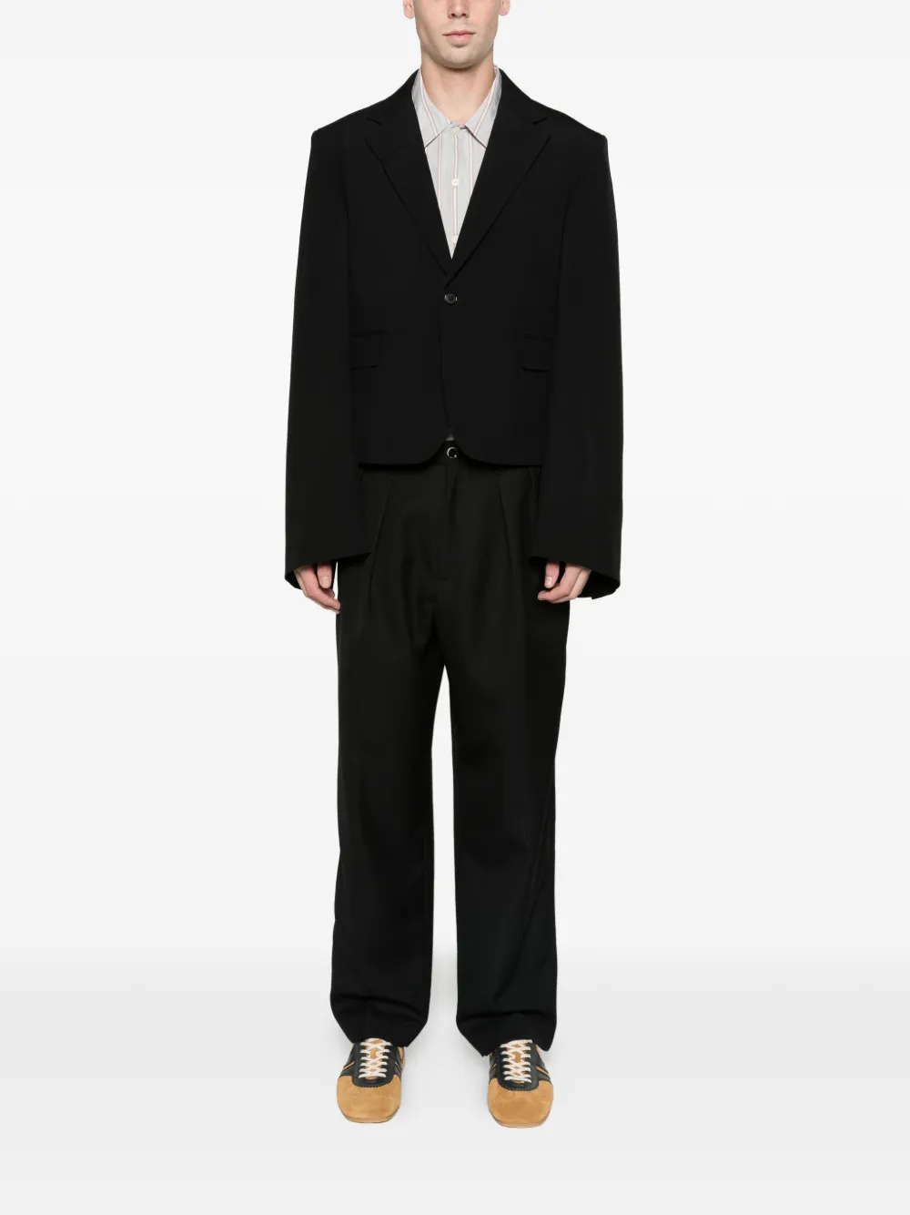 JW Anderson wide-sleeve blazer in black Zwart