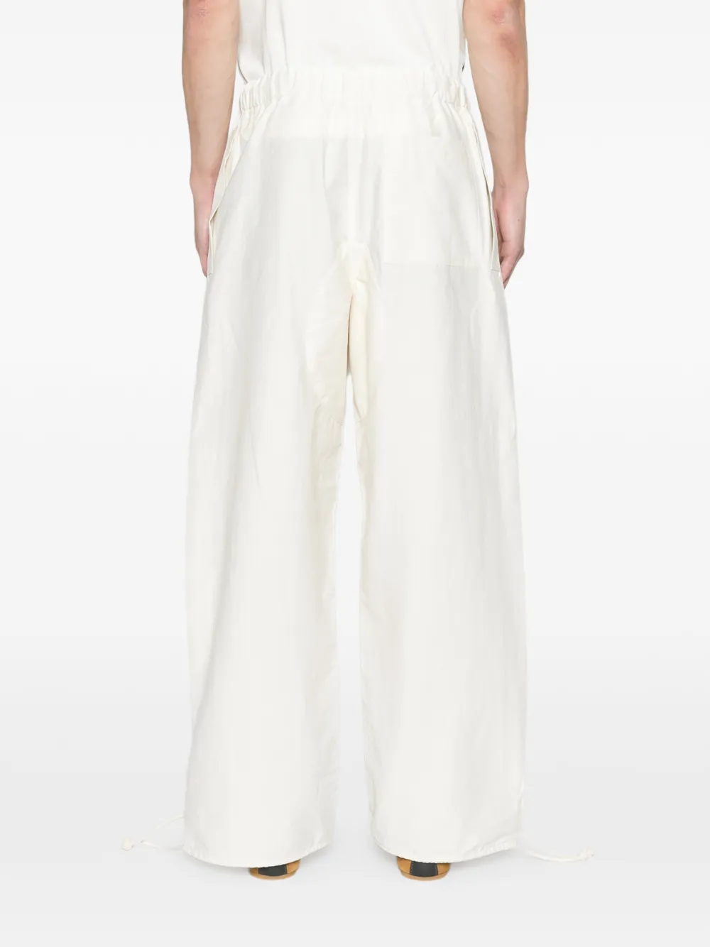JW Anderson parachute track pants in ivory Wit
