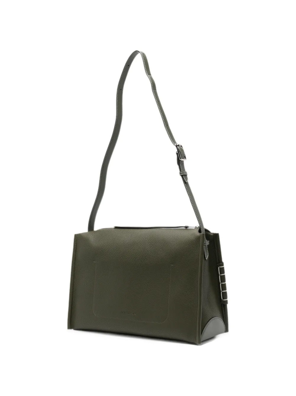 JW Anderson messenger loafer bag in khaki leather Groen
