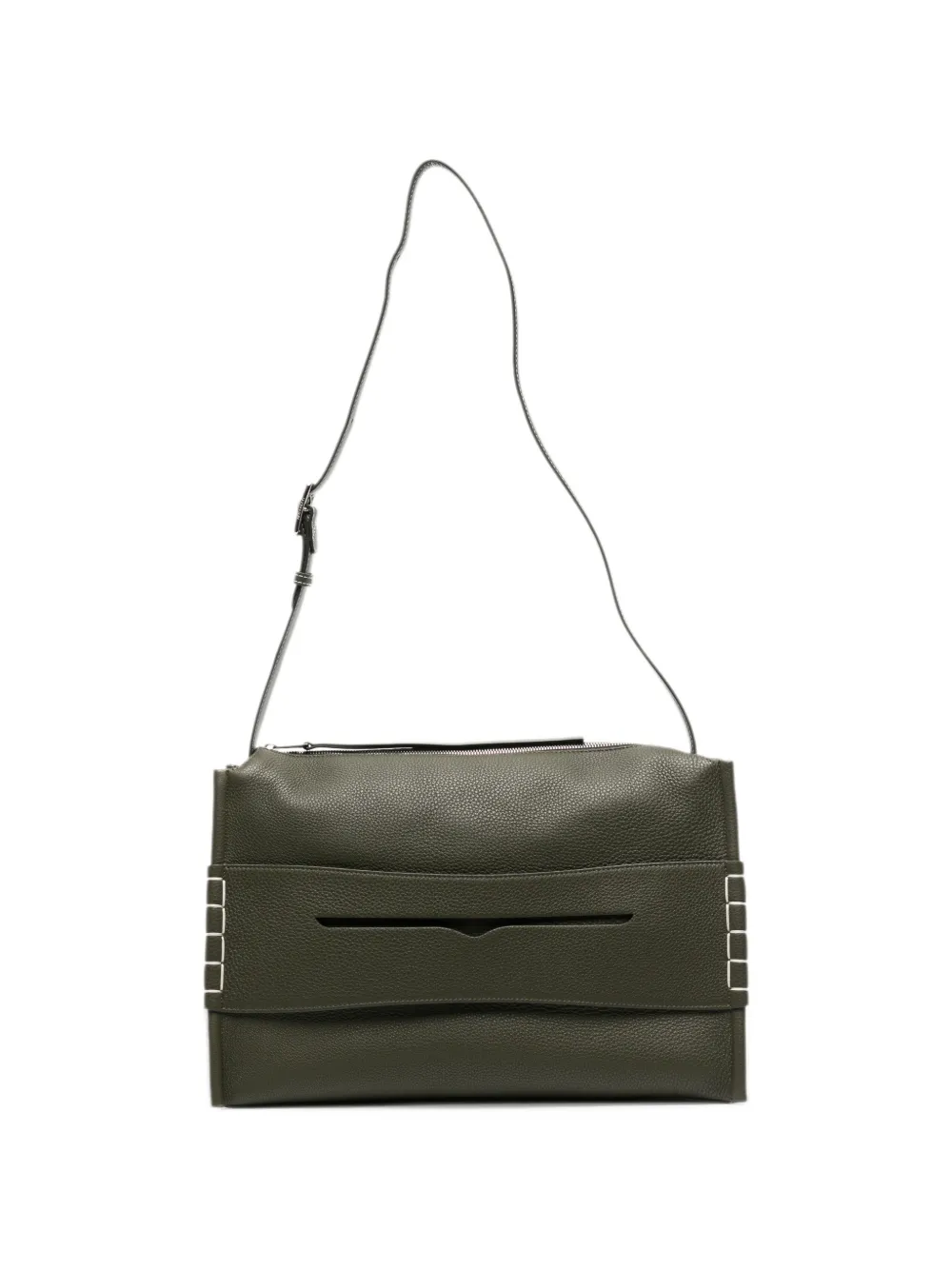 JW Anderson messenger loafer bag in khaki leather - Verde