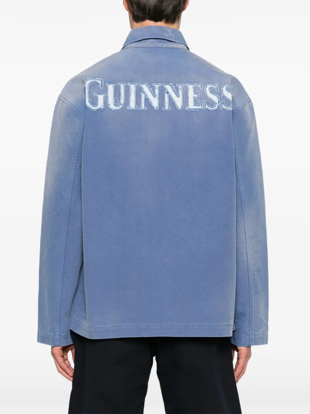 JW Anderson Guinness appliqué workwear jacket Blauw