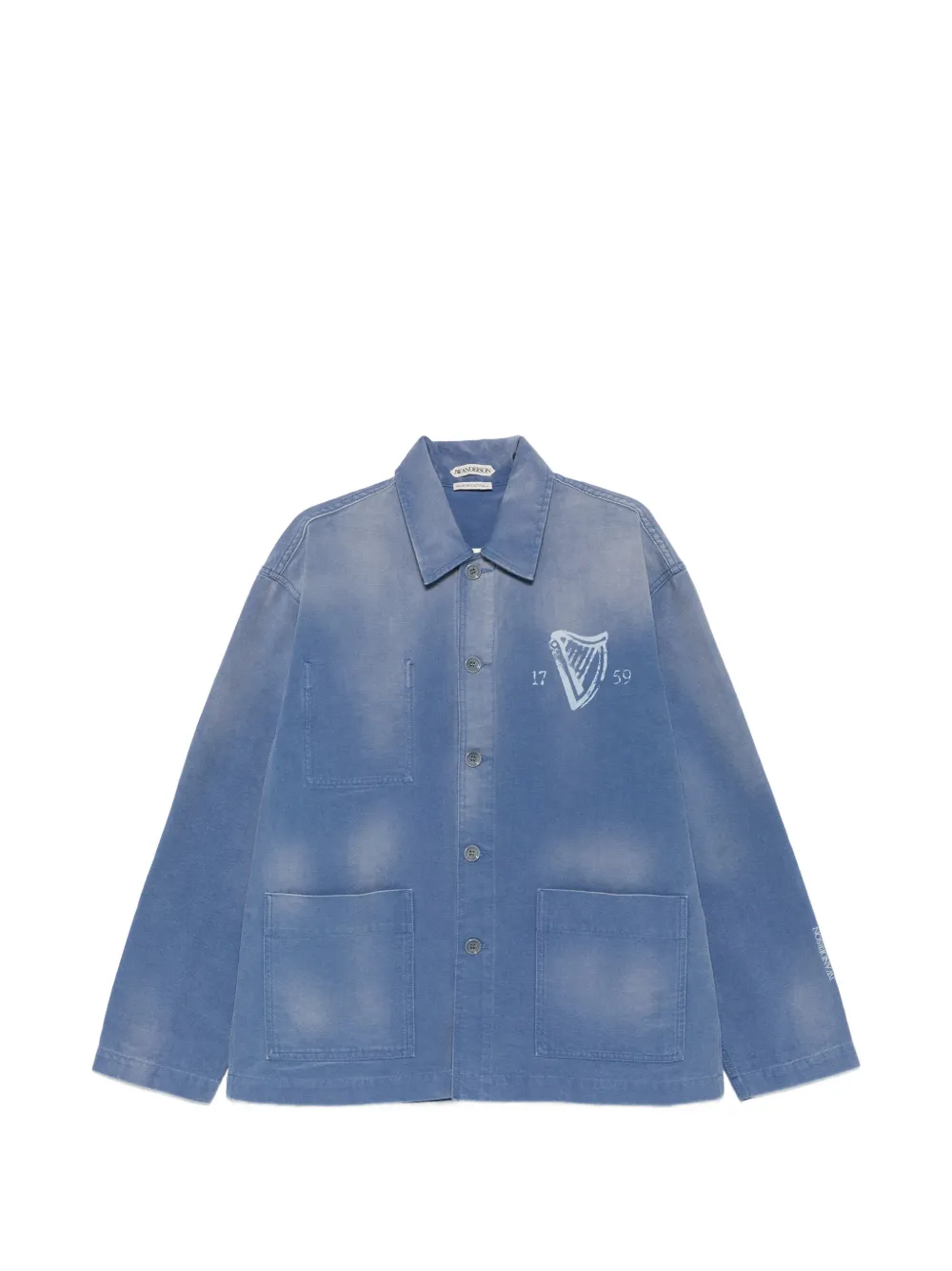 JW Anderson Guinness appliqué workwear jacket Blauw