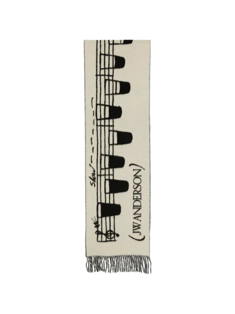 JW Anderson x Guinness Smooth Tempo scarf in cream & black
