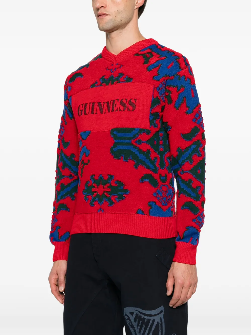 JW Anderson Guinness intarsia-knit sweater Rood