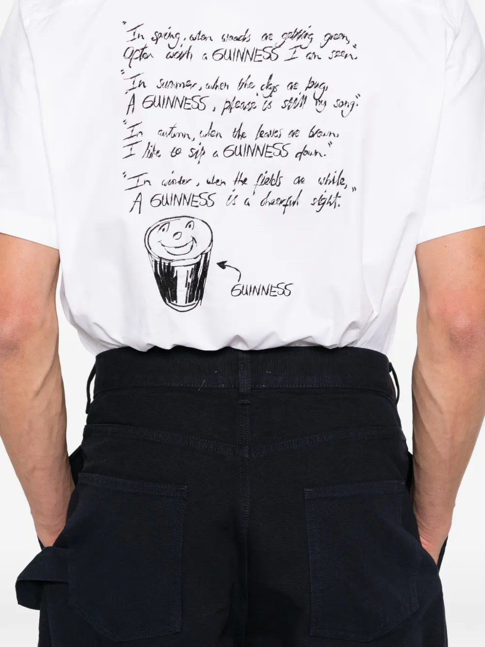 JW Anderson Guinness embroidered shirt Wit