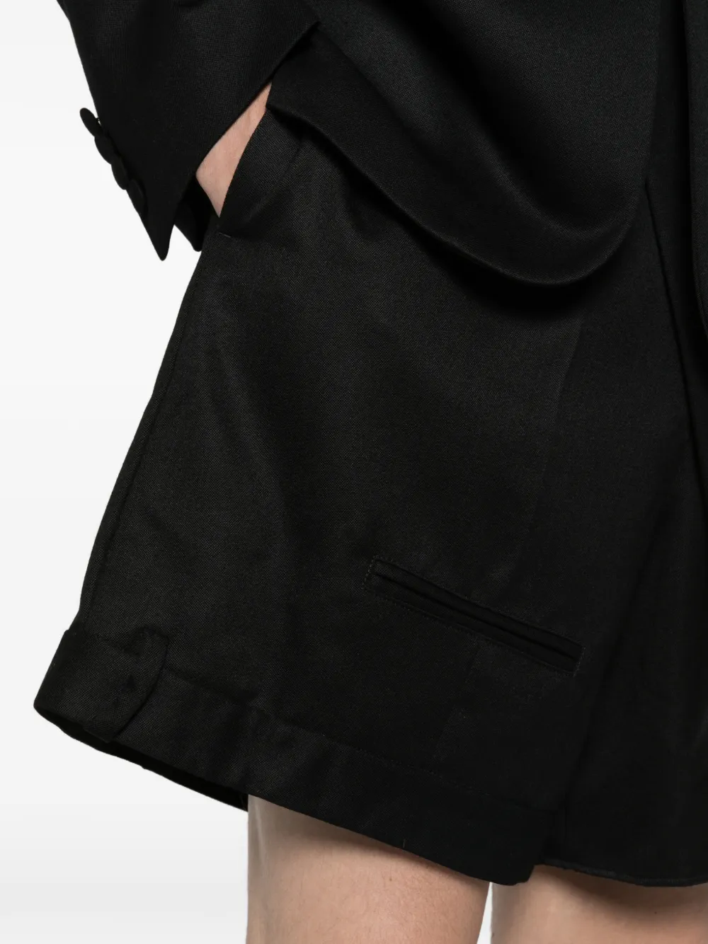 JW Anderson folded shorts in black Zwart