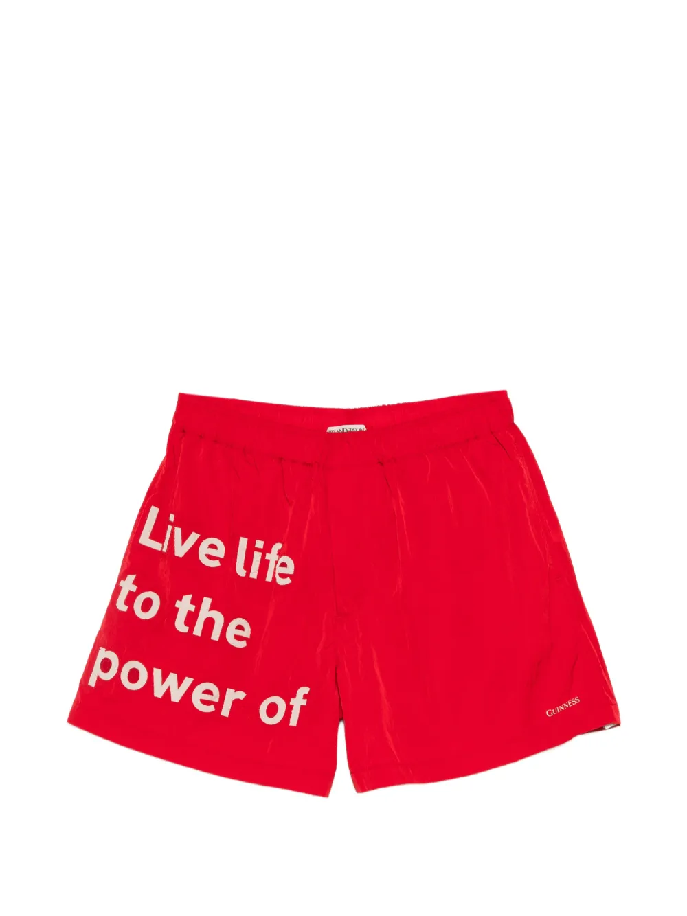 JW Anderson x Guinness slogan track shorts in red Rood