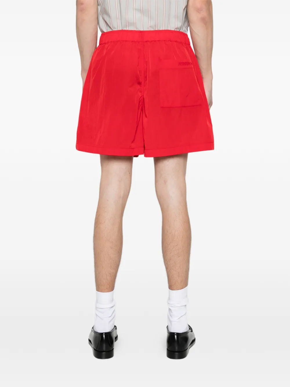 JW Anderson x Guinness slogan track shorts in red Rood