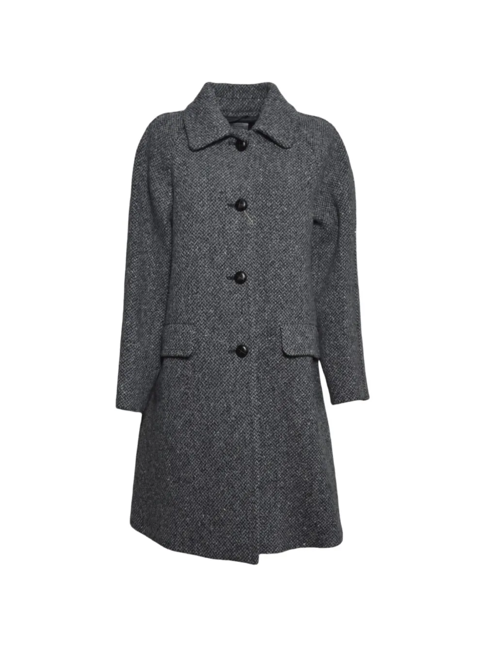 Weekend Max Mara Jas met visgraatpatroon en franje Grijs