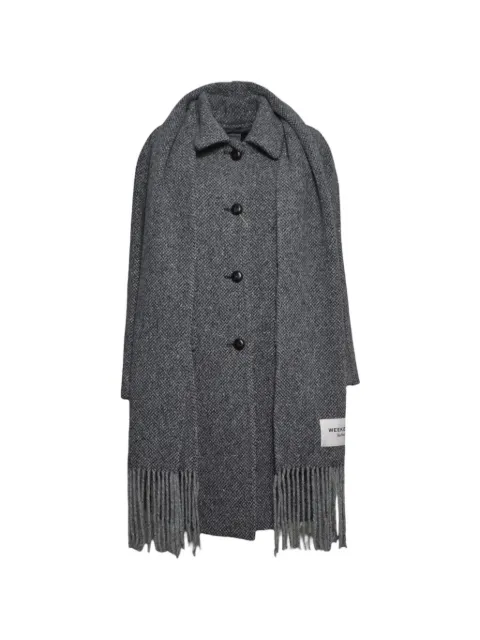 Weekend Max Mara fringe-trim scarf-detail coat