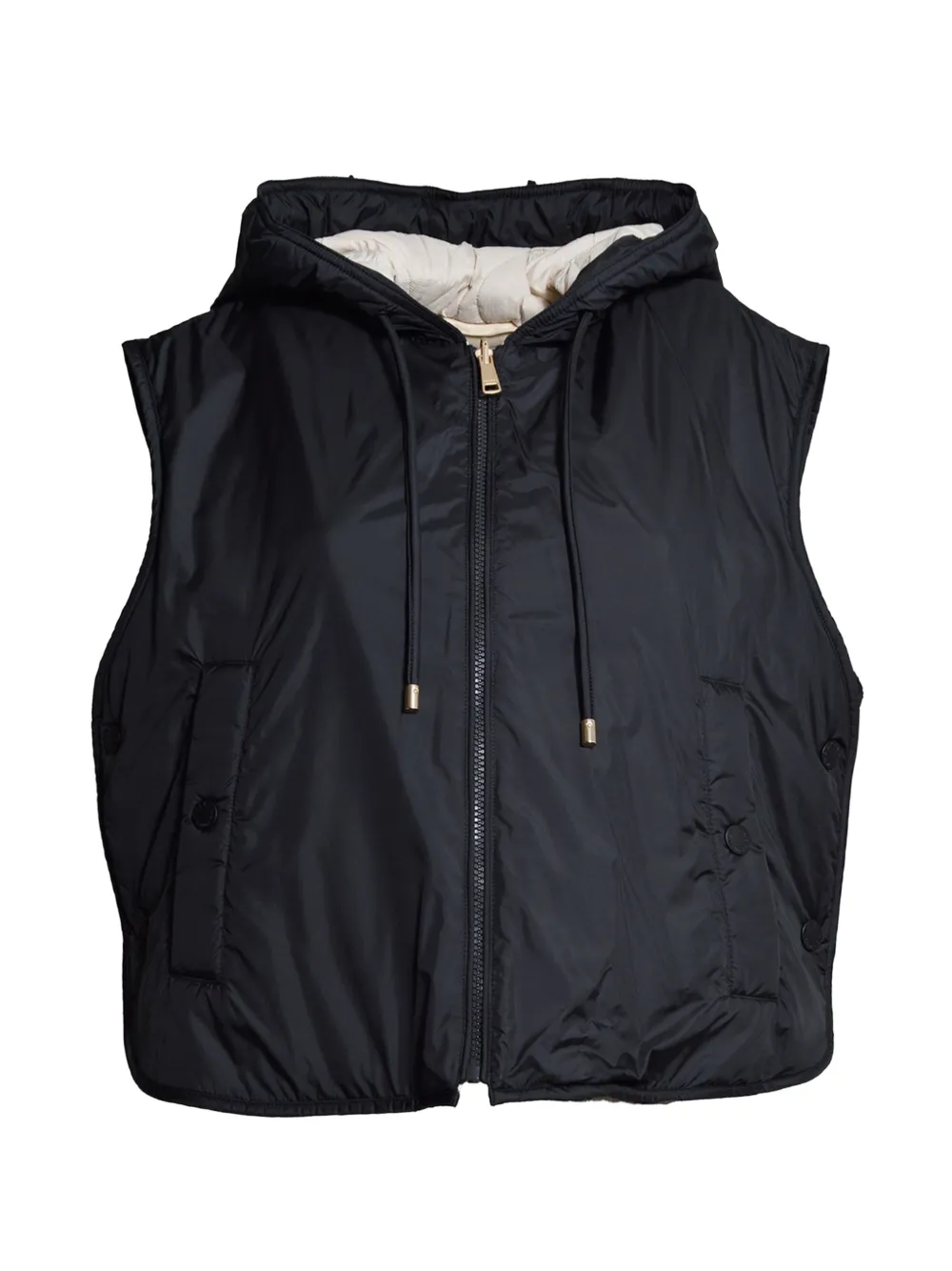Weekend Max Mara reversible water-repellent canvas padded gilet - black - Noir Weekend Max Mara reversible water-repellent canvas padded gilet - black - Noir
