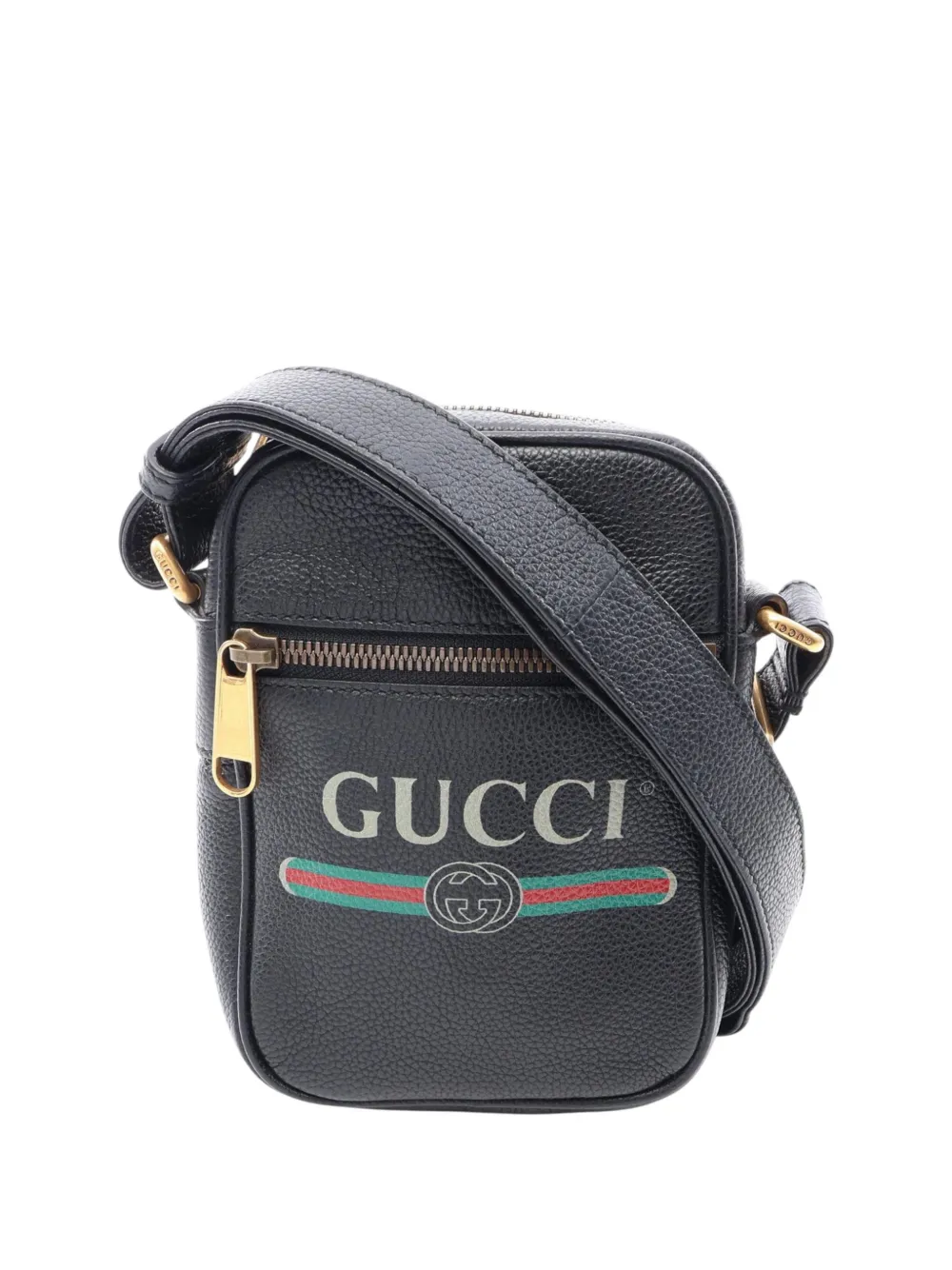 Gucci Pre-Owned Borsa a tracolla mini in pelle di vitello pieno fiore con logo 2000-2015 - Nero