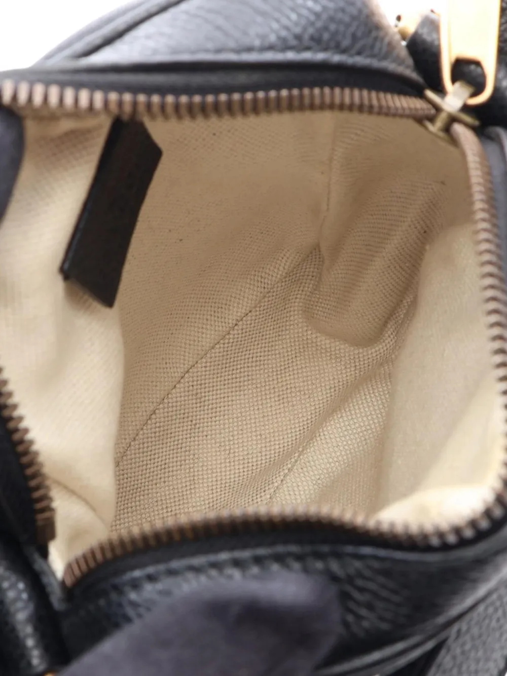 Gucci Pre-Owned 2000-2015 kalfsleren mini-crossbodytas met logo Zwart